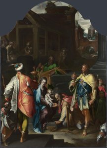 A Királyimádás, 1595 körül alkotó: Bartholomaeus Spranger