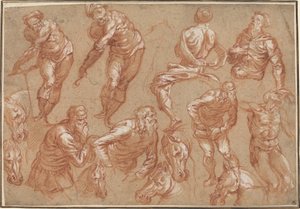 ábra Tanulmányok alkotó: Bartholomaeus Spranger after Jacopo Tintoretto