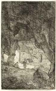 Barlang és testvérek, a Róma romjaiból alkotó: Bartholomeus Breenbergh