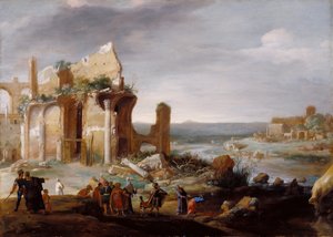 Mózes és Áron Egyiptom folyóit vérré változtatják, 1631