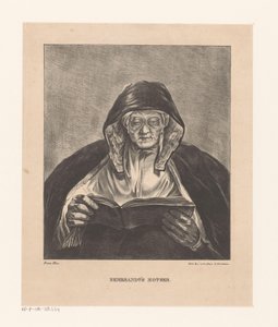 Olvasó öregasszony portréja Rembrandt anyja (cím a tárgyon)