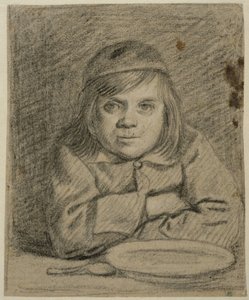 Összefont karú fiú az asztalnál alkotó: Bartholomeus van der Helst