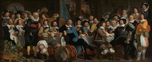 A puska étkezés a munsteri béke ünneplésére. 1648 alkotó: Bartholomeus van der Helst