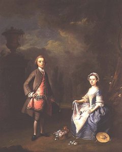 Edward Harley, Oxford 4. grófja és nővére, Sarah, 1737 körül alkotó: Bartholomew Dandrige