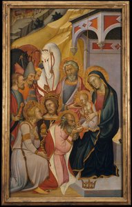 A mágusok imádása, kb. 1390.