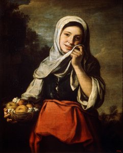 Lány gyümölcsöt árul, c1650-c1660 alkotó: Bartolomé Esteban Murillo