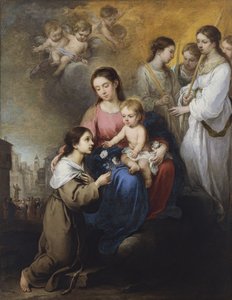 A Szűz és a Gyermek Viterbói Szent Rózsával alkotó: Bartolomé Esteban Murillo