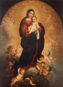 Szűz és gyermeke a dicsőségben alkotó: Bartolomé Esteban Murillo
