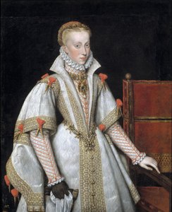 Ausztriai Anna portréja 1549–1580, spanyol királynő hitvese, 1616 alkotó: Bartolomé González y Serrano