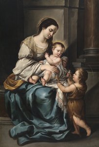 La Serrana avagy Madonna és gyermek a csecsemő Szent Jánossal (olaj, vászon) alkotó: Bartolomé Esteban Murillo