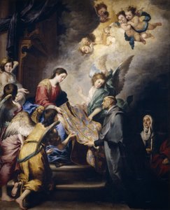 Szűz Mária jelenése Szent Ildephonsusnak, 1655 körül (olaj, vászon) alkotó: Bartolomé Esteban Murillo