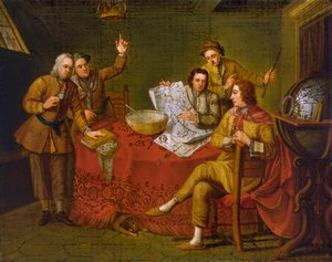 Gustavus Hamilton, 2. Boyne vikomt (1639-1723), jachtja kabinjában. alkotó: Bartolomeo (after) Nazari