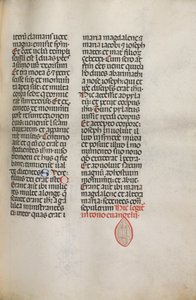 Missale: Fol. 122: a Hely Hely Lámához stb. szóló zenét tartalmazza a St. Mattion Passion, 1469 keretein belül.