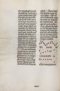 Missale: Fol. 128v: Hely Hely Lama stb. zenét tartalmaz a St. Mattion Passion, 1469-ben. alkotó: Bartolomeo Caporali