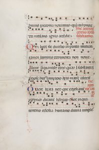 Missale: Fol. 156v: Zene Exultethez, 1469 alkotó: Bartolomeo Caporali