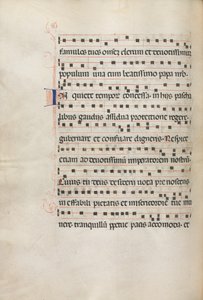 Missale: Fol. 157v: Zene Exultethez, 1469 alkotó: Bartolomeo Caporali