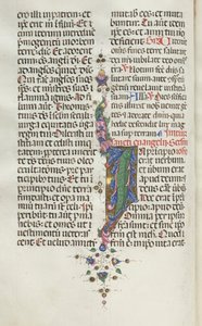 Missale: Fol. 22v: Lombozat halakkal, 1469. alkotó: Bartolomeo Caporali