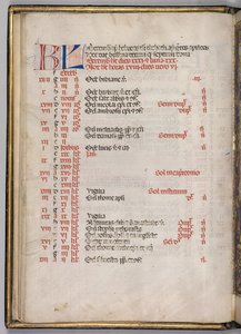 Missale: Fol. 8v: Decemberi naptároldal, 1469. alkotó: Bartolomeo Caporali