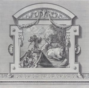 24. tábla: Ulysses társai ellopják az Apollónak szentelt ökröket, 1756. Alkotók: Bartolomeo Crivellari, Gabriel Söderling. alkotó: Bartolomeo Crivellari, Gabriel Söderling
