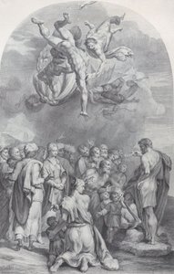 41. tábla: Keresztelő Szent János prédikál nagy tömegnek és keresztel gyermekeket, 1756. Alkotók: Bartolomeo Crivellari, Gabriel Söderling. alkotó: Bartolomeo Crivellari, Gabriel Söderling