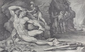 6. tábla: Ulysses égő karót üt Polyphemus szemébe, 1756