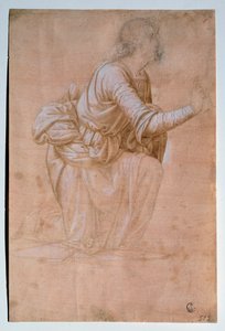 Volterra Angyala (Volterra Angyala) Fra Bartolomeo rajza (Bartolomeo della Porta hívták) (1472-1517) Uffizi (Irodák) Nyomdai és Rajzok Tanszék Olaszország