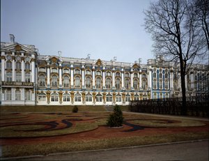 Bartolomeo Francesco Rastrelli (kb. 1700-1771) építész által megvalósított Katalin palota (Tsarskoie Selo vagy Carskoye Selo) 1752-1756, Puskin (Puskin) Oroszország