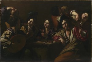 Taverna jelenet, 1619 körül.