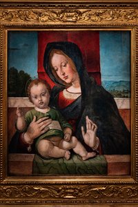 Madonna kis Jézussal, a 15. század utolsó évtizede (olaj, tábla)
