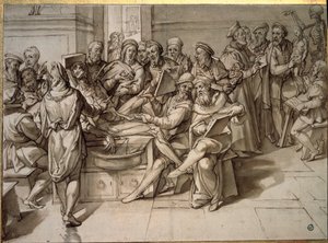 Anatómiai előadást tartott: Michelangelo Buonarroti dit Michelangelo (Michelangelo vagy Michel Ange