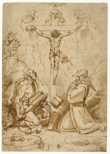 Szent Jeromos és Assisi Ferenc a Szentháromság imádói alkotó: Bartolomeo Passarotti