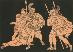 Aeneas és Lausus teste