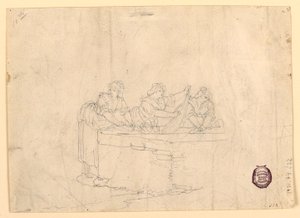 Rajz, Három mosakodó nő, 1800-25 alkotó: Bartolomeo Pinelli
