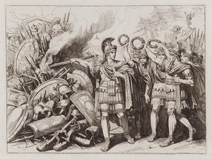 Gaius Marius felgyújtja a cimbri és a teutonok fegyvereit.