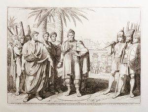 Gaius Popilliust követként küldik IV. Antiokhosz szíriai király elé alkotó: Bartolomeo Pinelli