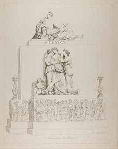 Antonio Canova emlékműve alkotó: Bartolomeo Pinelli