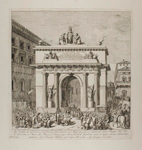 VII. Pius diadalmas bevonulása Rómába 1814. május 24-én alkotó: Bartolomeo Pinelli