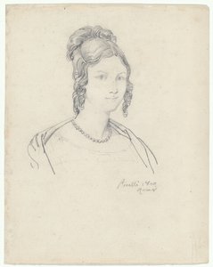 Fiatal nő portréja, feltehetően Barbara Massimo hercegnő alkotó: Bartolomeo Pinelli