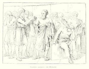 Szókratész iszik a Hemlockból (litográfia) alkotó: Bartolomeo Pinelli