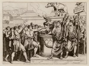 Brutus esküje (metszet) alkotó: Bartolomeo Pinelli