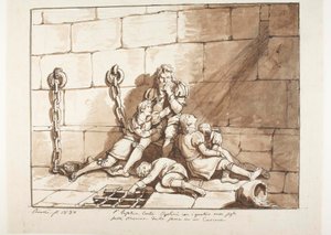 Ugolini della Gherardesca és fiai az éhezés tornyában alkotó: Bartolomeo Pinelli