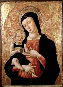 Szűz gyermekkel Bartolomeo Vivarini festménye (kb. 1432-1491 után) XV. századi velencei múzeum Correr