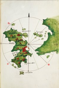 Khios és a szomszédos szárazföld, 1485 körül (pergamen)
