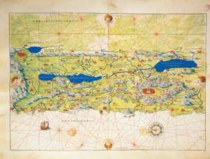 Szentföld, Izrael és Palesztina, a világ atlaszából harminchárom térképen, szerző: Battista Agnese alkotó: Battista Agnese