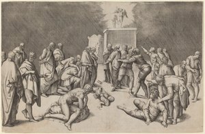 Az Úr ládája Dagon templomában alkotó: Battista Franco