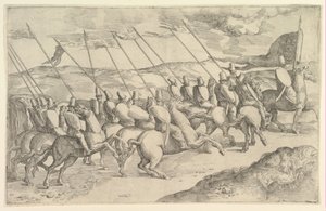 Lovasok Társasága. alkotó: Battista Franco Veneziano