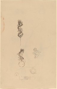 Tanulmányok ékszertervezésről [recto] alkotó: Beatrice Godwin Whistler