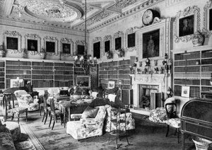A könyvtár, Chesterfield House, 1908.