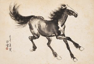 Galoppáló ló (tinta, papír) alkotó: Beihong Xu