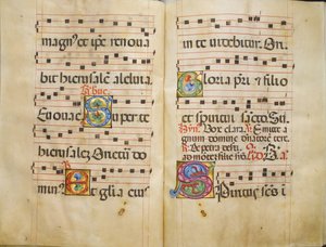 Bencés Antifónia, kb. 1467-70. alkotó: Belbello da Pavia